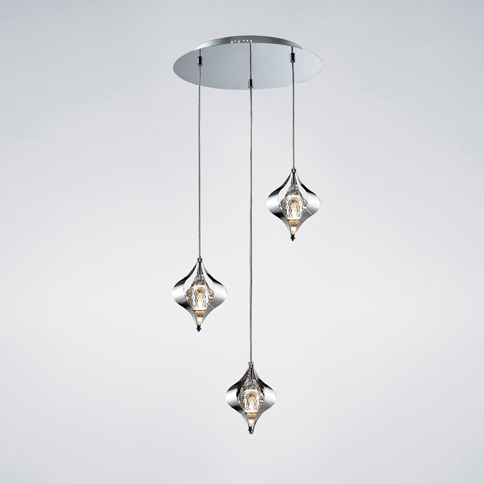 IL30584  Amano Crystal Pendant 3 Light